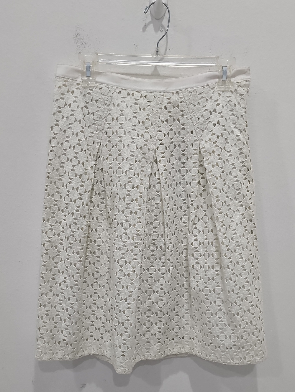 Tory Burch Floral Embroidered Lace Skirt Size 8 Ivory - Picture 2 of 7